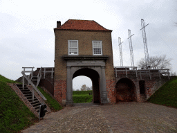 Front of the Veerpoort gate at the north end of the Waterpoort street