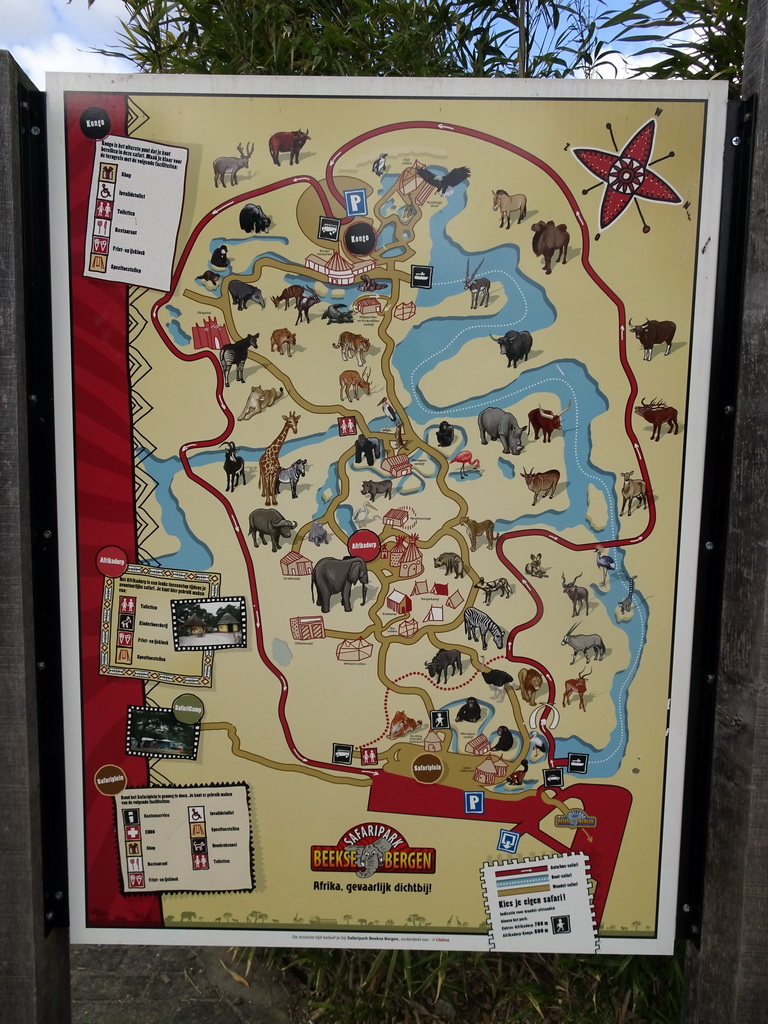 Map of the Safaripark Beekse Bergen