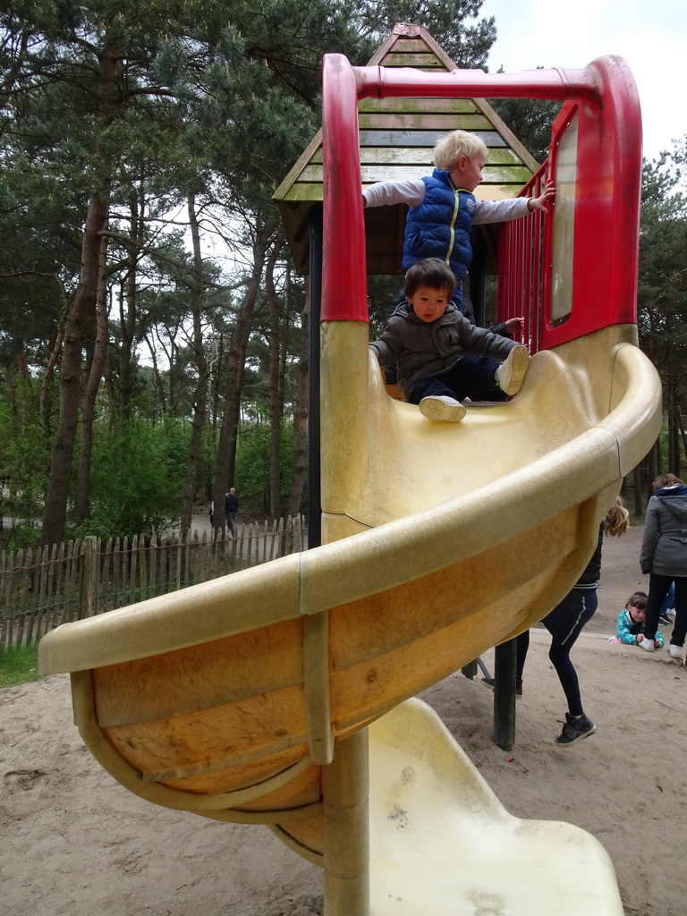 Max at the playground near the Lions at the Safaripark Beekse Bergen