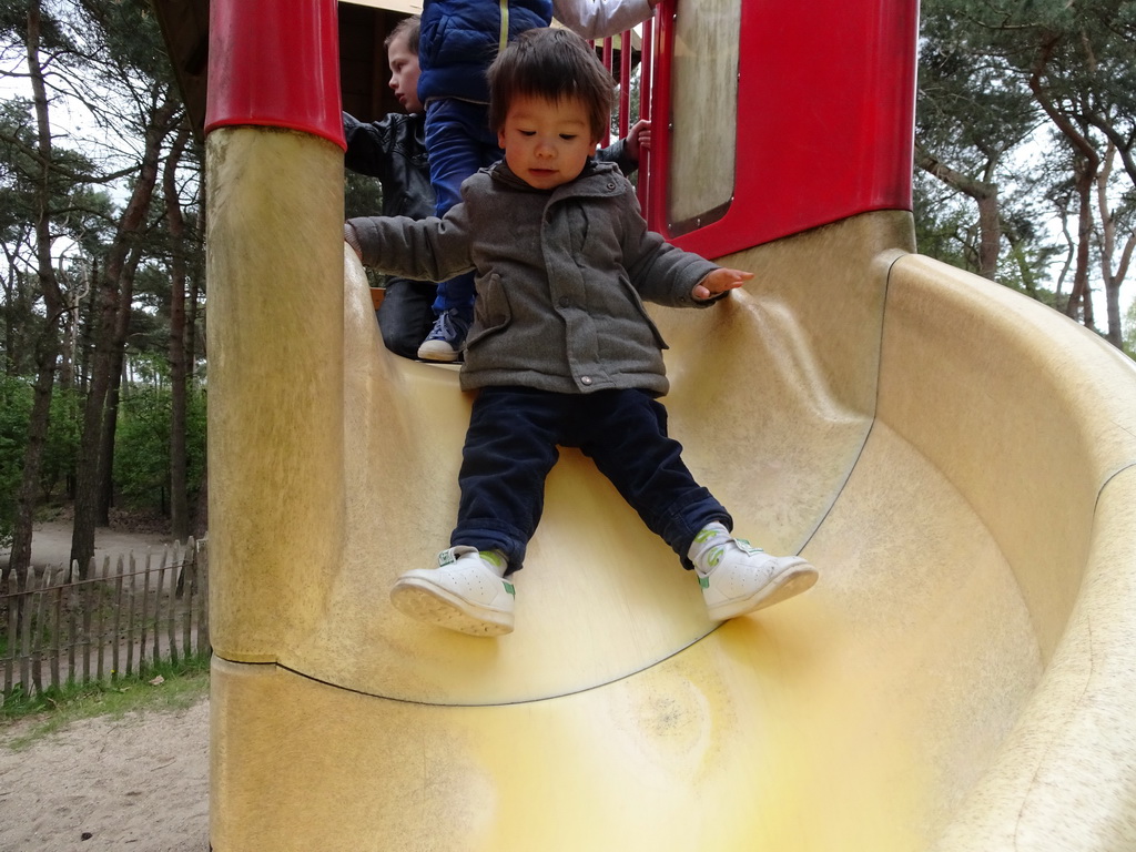 Max at the playground near the Lions at the Safaripark Beekse Bergen