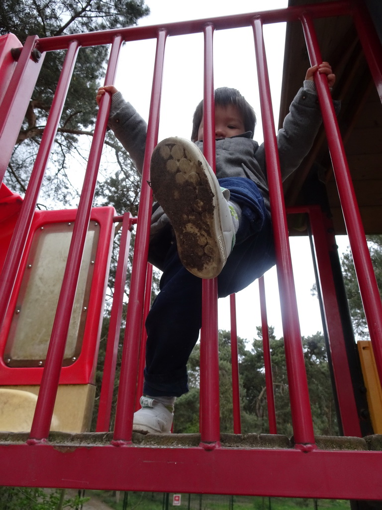 Max at the playground near the Lions at the Safaripark Beekse Bergen