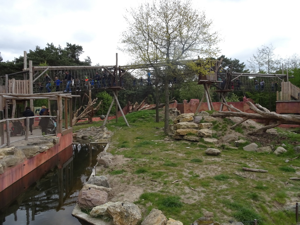 Walkway over the Sloth Bear enclosure at the Safaripark Beekse Bergen