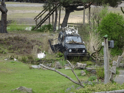 Jeep at the Birds of Prey Safari area at the Safaripark Beekse Bergen