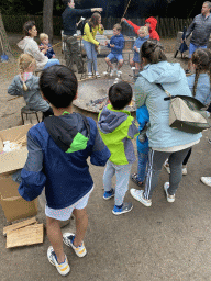 Miaomiao, Max and his friends roasting marshmallows at the Afrikadorp village at the Safaripark Beekse Bergen