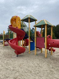 Max at the Speelstraat playground at Speelland Beekse Bergen