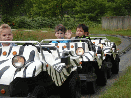Max and his friend at the Buggybaan attraction at Speelland Beekse Bergen