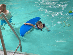 Max swimming at the Maji Springs swimming pool at Karibu Town at the Safari Resort at the Safaripark Beekse Bergen
