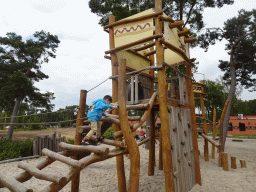 Max at the playground at Karibu Town at the Safari Resort at the Safaripark Beekse Bergen