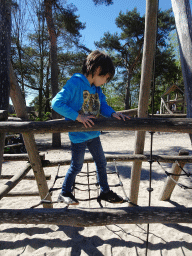 Max at the playground of the Afrikadorp village at the Safaripark Beekse Bergen