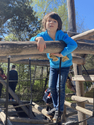 Max at the playground of the Afrikadorp village at the Safaripark Beekse Bergen