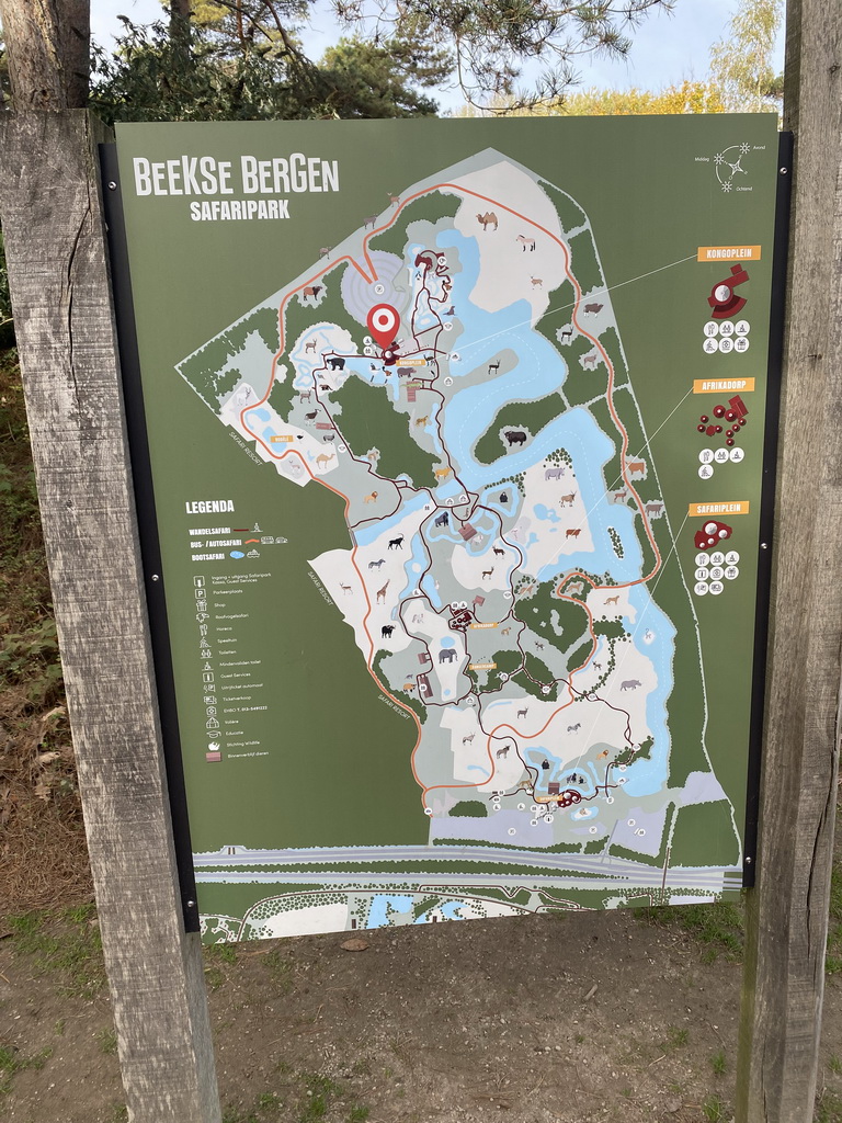 Map of the Safaripark Beekse Bergen