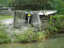 Fishing boat at the African Penguin enclosure at the Safaripark Beekse Bergen