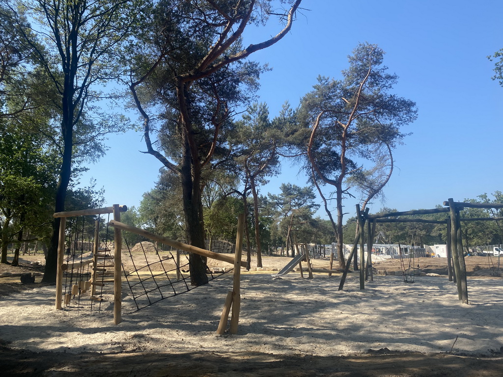 New playground near the new Elephant enclosure at the Safaripark Beekse Bergen, under construction