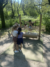 Max`s friends at the playground near the Classroom buildings at the Safaripark Beekse Bergen