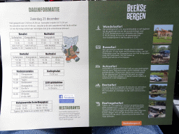 Information on the daily schedule and safari types at the Safaripark Beekse Bergen