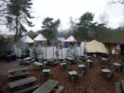 The Wolkendroom area at the Safariplein square at the Safaripark Beekse Bergen, during the Winterdroom period, viewed from the playground