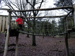 Max at the playground near the Ranger Camp at the Safaripark Beekse Bergen, during the Winterdroom period