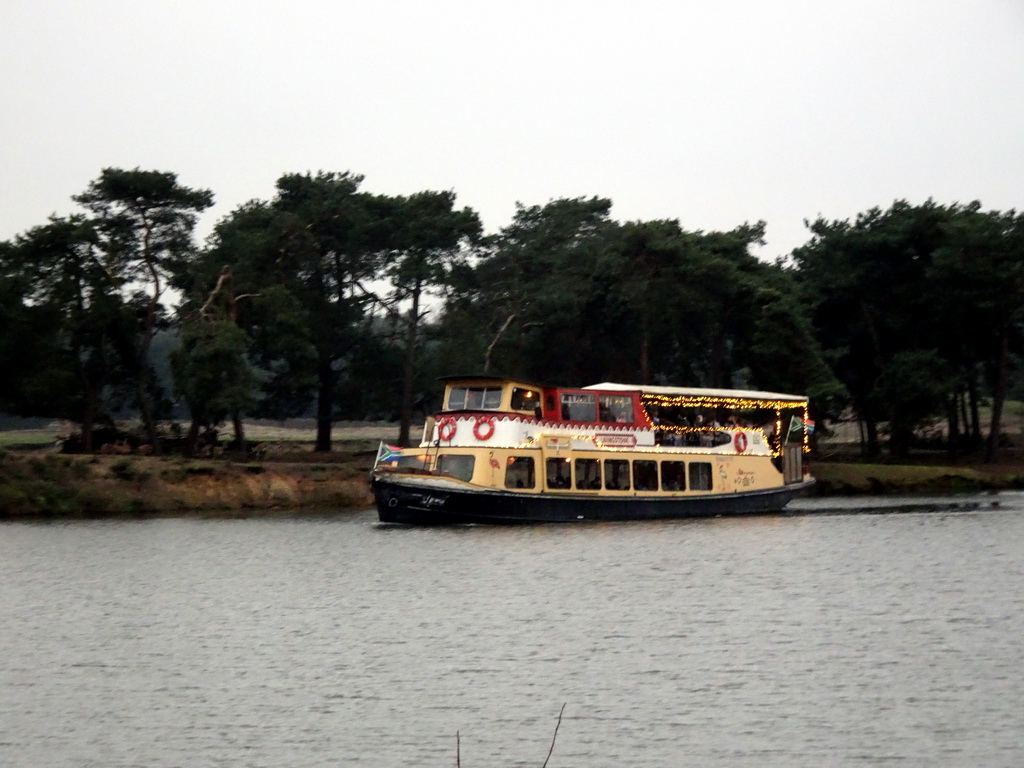 Safari boat at the Safaripark Beekse Bergen, during the Winterdroom period