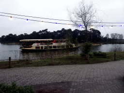 Safari boat at the Safaripark Beekse Bergen, during the Winterdroom period