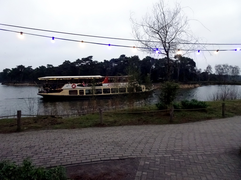 Safari boat at the Safaripark Beekse Bergen, during the Winterdroom period