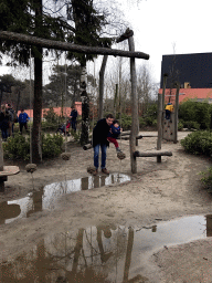 Tim and Max at the playground near the Elephant enclosure at the Safaripark Beekse Bergen