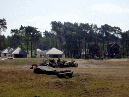 Deer and holiday homes of the Safari Resort at the Safaripark Beekse Bergen