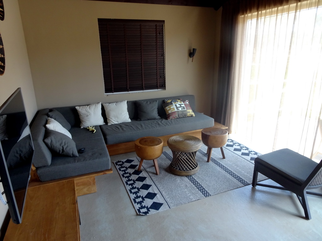 Living room in our holiday home at the Safari Resort at the Safaripark Beekse Bergen