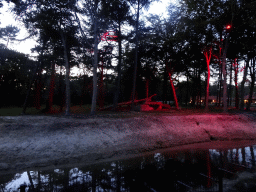 The Simbara West area at the Safari Resort at the Safaripark Beekse Bergen, at sunset