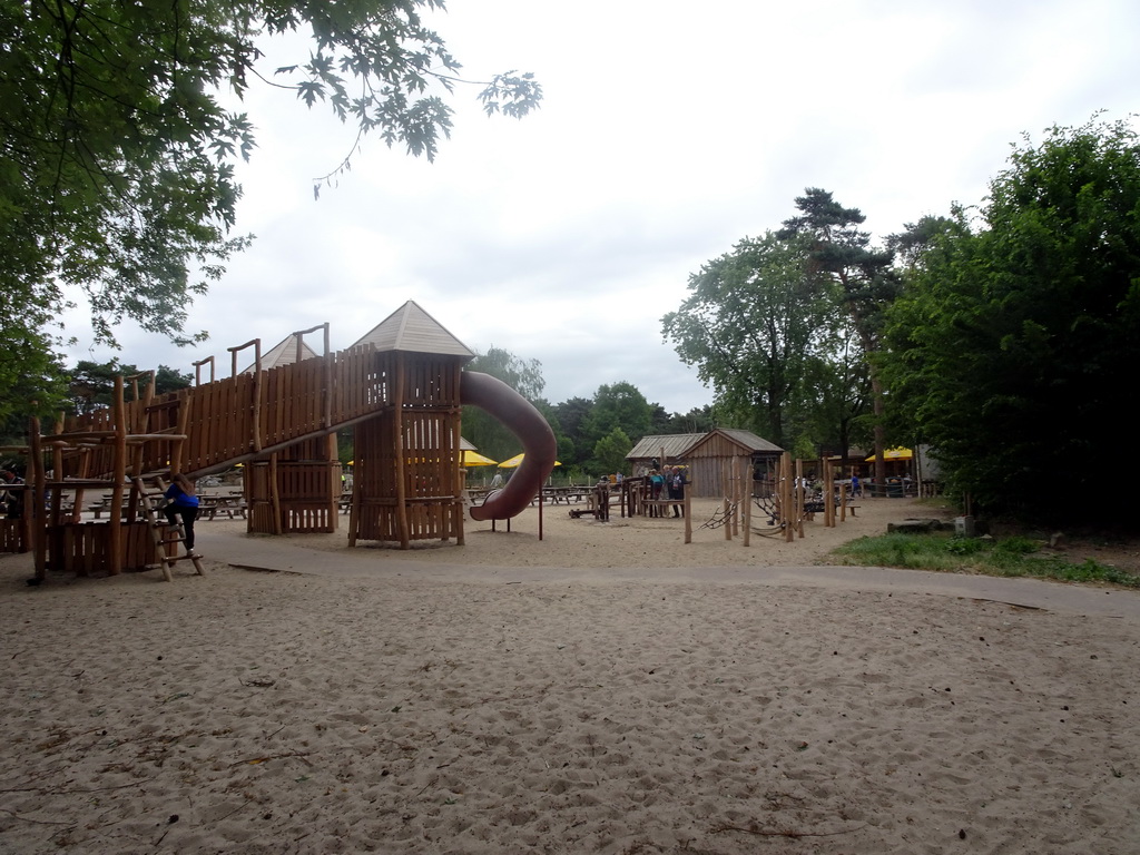 The playground at the Kongoplein square at the Safaripark Beekse Bergen