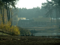 Karibu Town at the Safari Resort at the Safaripark Beekse Bergen, viewed from the car during the Autosafari