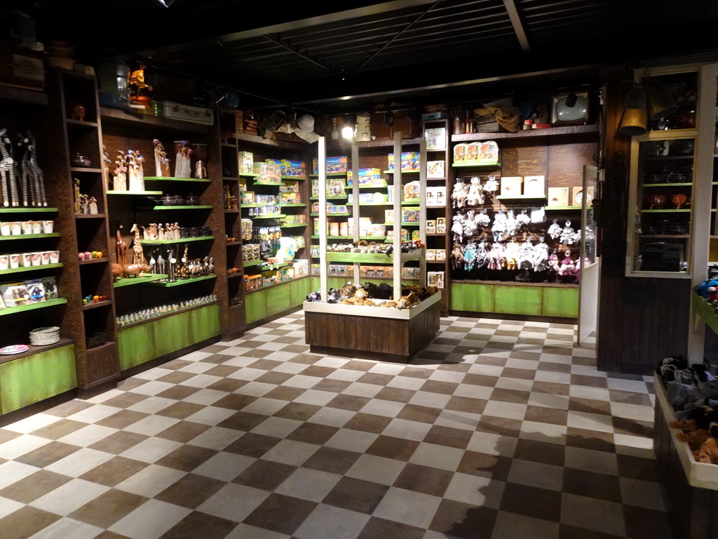 Interior of the Zawadi souvenir shop at the Safaripark Beekse Bergen