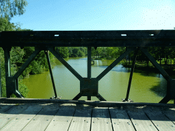 Bridge over a river at the Safaripark Beekse Bergen, viewed from the car during the Autosafari