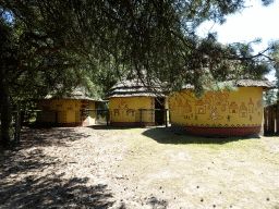 Houses at the Afrikadorp village at the Safaripark Beekse Bergen