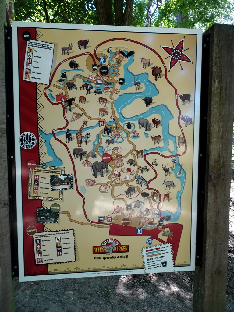 Map of the Safaripark Beekse Bergen