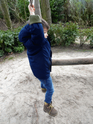 Max at the playground near the Elephant enclosure at the Safaripark Beekse Bergen