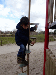 Max at the playground near the Hamadryas Baboons at the Safaripark Beekse Bergen