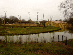 The Safari Restaurant and the monkey enclosure at the Safaripark Beekse Bergen