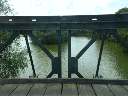 Bridge over a river at the Safaripark Beekse Bergen, viewed from the car during the Autosafari