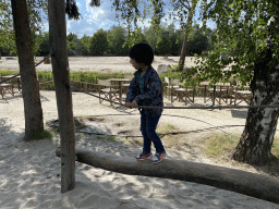 Max at the playground near the Elephant enclosure at the Safaripark Beekse Bergen