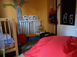 Interior of the playroom of our holiday home at the Landal Miggelenberg holiday park, viewed from the second bedroom