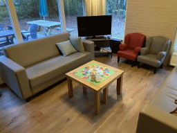 Interior of the living room of our holiday home at the Landal Miggelenberg holiday park