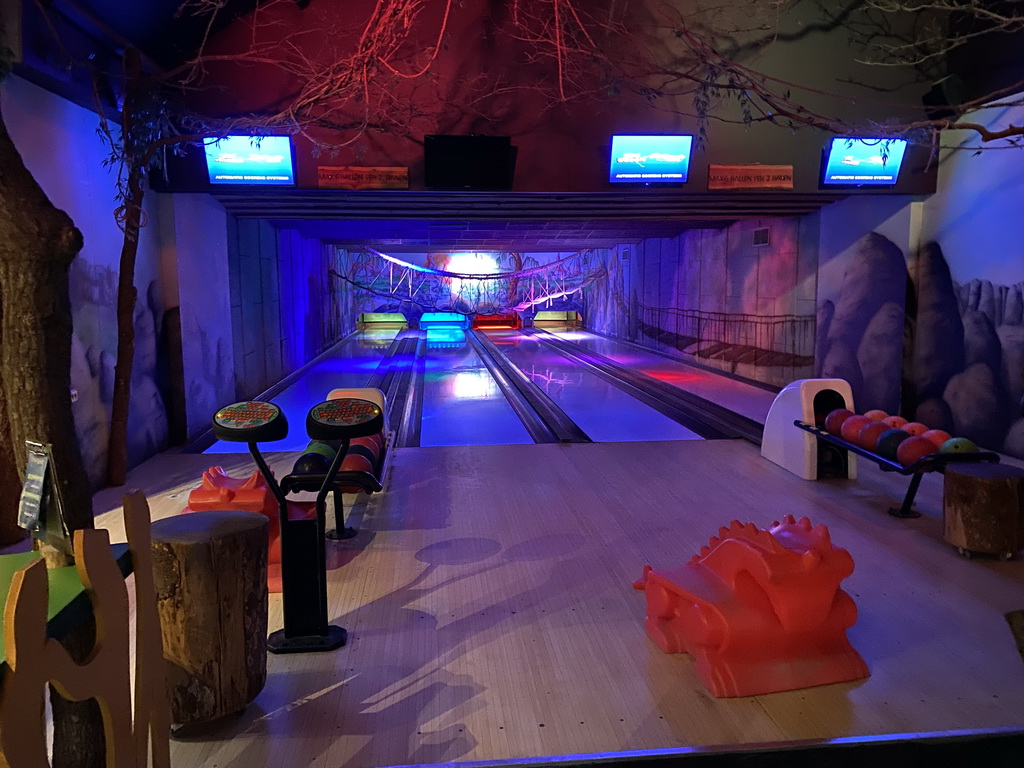 Interior of the bowling alley at the Landal Miggelenberg holiday park