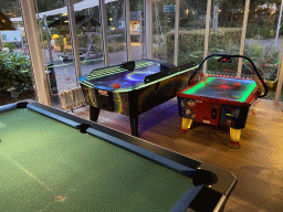 Interior of the game room at the Landal Miggelenberg holiday park