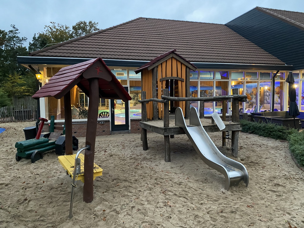 Playground in front of the swimming pool at the Landal Miggelenberg holiday park