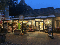 Front of the Park Shop at the Landal Miggelenberg holiday park, by night