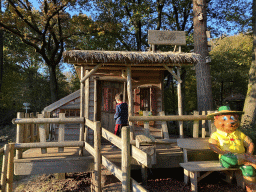 Max at the home of the mascot Bollo at the Landal Miggelenberg holiday park