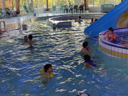 Max at the swimming pool at the Landal Miggelenberg holiday park