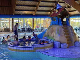 Max at the swimming pool at the Landal Miggelenberg holiday park