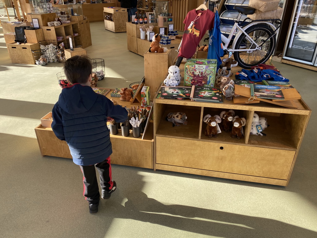 Max at the souvenir shop at the Park Pavilion