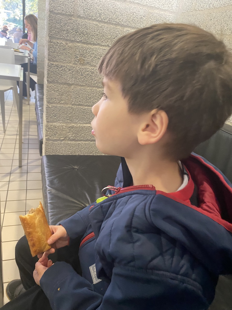 Max having lunch at the restaurant of the Kröller-Müller Museum